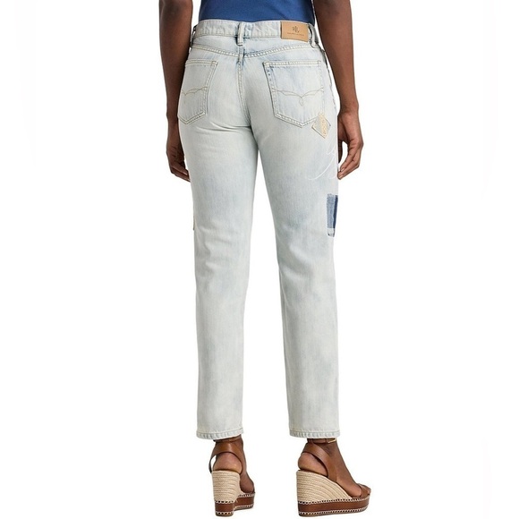 Lauren Ralph Lauren
Patchwork Twill Denim Relaxed Tapered Mid Rise Ankle Jean - Picture 3 of 13